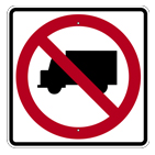 No Trucks Allowed Symbol Sign